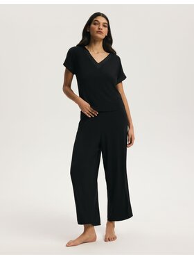 Esotiq Esotiq Piżama 44928 Czarny Regular Fit