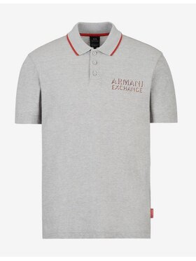 Armani Exchange Armani Exchange Polo 6LZFBC ZJ3HZ 3913 Szary Regular Fit