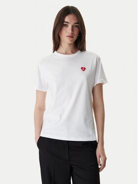 HUGO HUGO Tricou Damacia 50562145 Alb Regular Fit