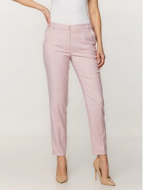 Willsoor Willsoor Komplet bluza i spodnie materiałowe 67938 Różowy Slim Leg