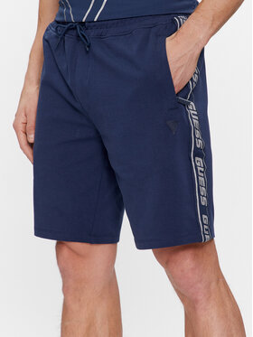 Guess Guess Шорти от плат Arlo Z2YD02 K6ZS1 Тъмносин Loose Fit