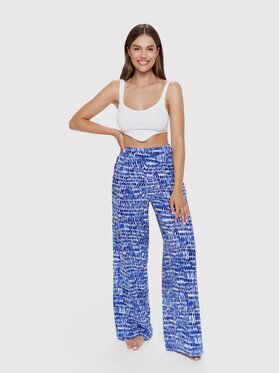 Dress Point Dress Point Spodnie materiałowe Blue Lagoon Trousers Niebieski Wide Leg