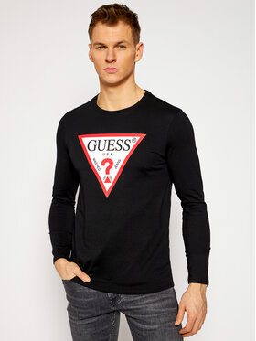 Guess Guess Marškinėliai ilgomis rankovėmis M1RI31 I3Z11 Juoda Slim Fit