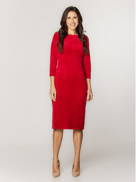 Willsoor Willsoor Sukienka codzienna 67696 Czerwony A-Line Fit