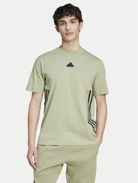 adidas adidas Тишърт Future Icons 3-Stripes IY7736 Зелен Regular Fit