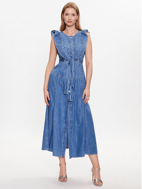 Pinko Pinko Robe en jean Bocce PE23 PDEN 100918 A0FO Bleu marine Regular Fit