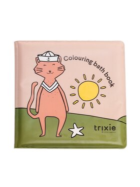 Trixie Baby Trixie Baby Zabawka Kąpielowa książeczka do kolorowania - Kot i przyjaciele Różowy