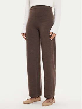Max Mara Leisure Max Mara Leisure Spodnie materiałowe Epopea 2426336038600 Brązowy Regular Fit