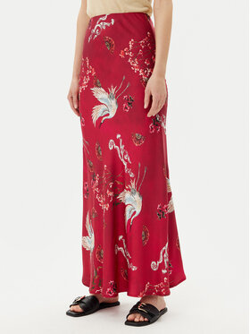 ViCOLO ViCOLO Maxi sukňa TD0472 Bordová Slim Fit