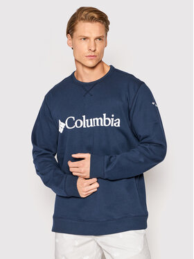 Columbia Columbia Pulóver Logo Fleece Crew 1884931 Sötétkék Regular Fit