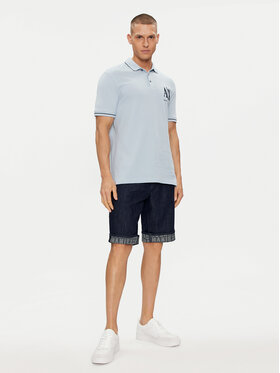 Armani Exchange Polo 8NZFPA Z8M5Z 15DB Svijetloplava Regular Fit