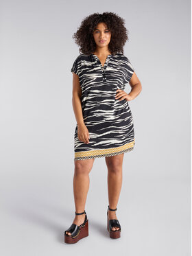 Fiorella Rubino Fiorella Rubino Vestito da giorno 7449L001114N0Z3 Nero Regular Fit