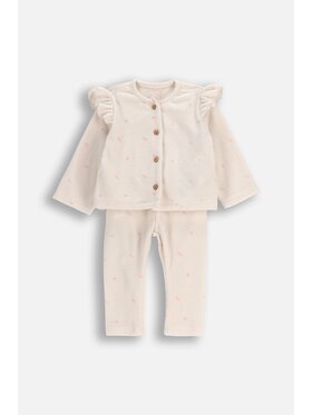 Coccodrillo Coccodrillo Komplet sweter i spodnie materiałowe ZC5117301HGN-002 Beżowy Regular Fit