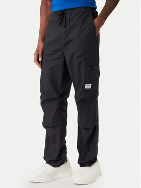 HUGO HUGO Medžiaginės kelnės Gadic242 50545643 Juoda Relaxed Fit