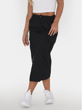 Brave Soul Brave Soul Midi sukňa LSKW-272NANCYBL Čierna Straight Fit