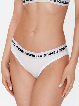 KARL LAGERFELD KARL LAGERFELD Klasiskās biksītes Logo 211W2111 Balts