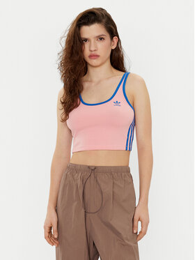 adidas adidas Топ adicolor 3-Stripes JP2293 Рожевий Slim Fit