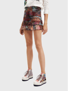 Desigual Desigual mini svārki Bora 22WWFK03 Daudzkrāsains Slim Fit