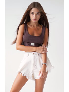 MissDenim MissDenim Szorty jeansowe Skorts Écru Regular Fit