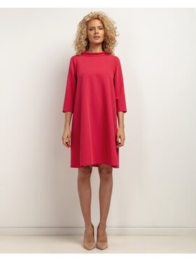 Tessita Tessita Sukienka koktajlowa SUKIENKA_T442 _5_3XL Czerwony Loose Fit