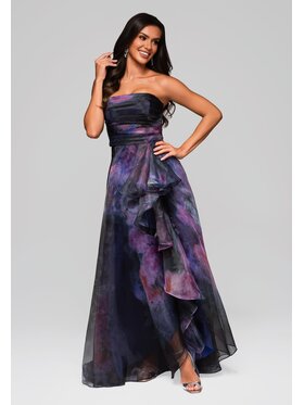 Ombre Ombre Sukienka wieczorowa LA-OM-DLR230 Fioletowy Regular Fit