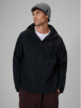4F 4F Kurtka przejściowa URBAN COMMUTER Czarny Regular Fit