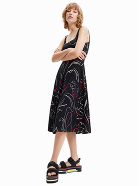 Desigual Desigual Letní šaty 23SWVK15 Černá Regular Fit