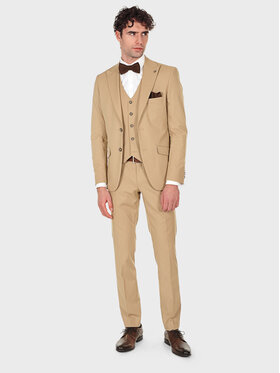 Evenemen Evenemen Garnitur BEJ Beżowy Slim Fit