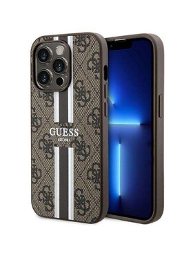 Guess Guess Etui na telefon Apple iPhone 15 Pro Brązowy