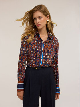 Motivi Motivi Koszula 5204Q000874N0Z4 Bordowy Regular Fit