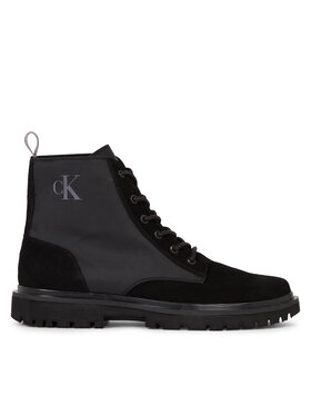 Calvin Klein Jeans Calvin Klein Jeans Μποτίνια Eva Mid Laceup Lth Boot Hiking YM0YM00842 Μαύρο