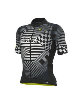 Alé Cycling Alé Cycling Koszulka rowerowa PR-S Checker Szary Fitted Fit