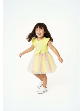 MINOTI MINOTI Sukienka letnia 18DRESS 5 Żółty Regular Fit