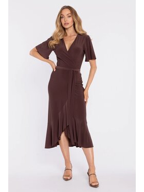 Made of Emotion Made of Emotion Abito da cocktail M912 Marrone A-Line Fit