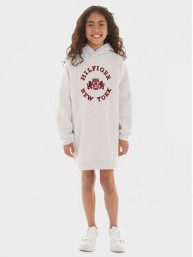 Tommy Hilfiger Tommy Hilfiger Pletena obleka Varsity KG0KG07556 Siva Oversize