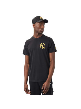 New Era New Era T-Shirt New Era MLB New York Yankees Tee Czarny Regular Fit