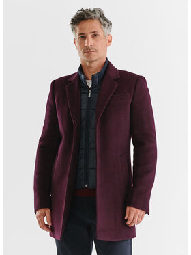 Pako Lorente Pako Lorente Płaszcz P23WF-7X-006 Bordowy Classic Fit