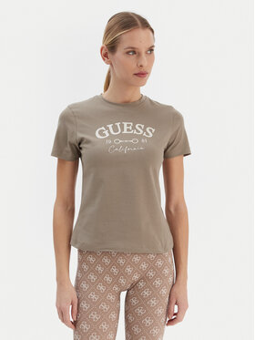 Guess Guess Tricou V6RI02 J1314 Bej Regular Fit