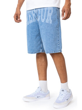 Mercur Mercur Szorty jeansowe Loose Box Niebieski Baggy Fit