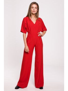 Stylove Stylove Kombinezon S285 Czerwony Regular Fit