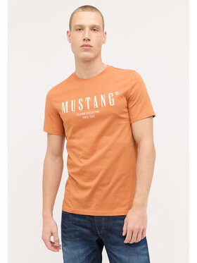 Mustang Mustang T-Shirt AUSTIN Pomarańczowy Regular Fit