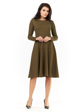 Awama Awama Každodenní šaty L060 Khaki Basic Fit