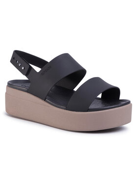 Crocs Crocs Sandále Brooklyn Low Wedge W 206453 Čierna