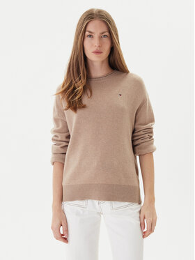 Tommy Hilfiger Tommy Hilfiger Pulover WW0WW46438 Bež Regular Fit