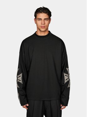 MADE BY SOCIETY MADE BY SOCIETY T-Shirt Saintless Long Sleeve - T17757 Czarny Basic Fit