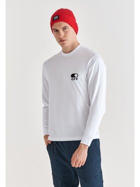 Pako Lorente Pako Lorente Longsleeve M21WF-TL-048 Biały Regular Fit