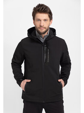 Volcano Volcano Kurtka softshell F-FORKE Czarny Regular Fit