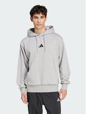 adidas adidas Bluza Essentials Feelcozy JE3809 Szary jasny Regular Fit