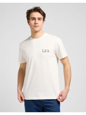 Lee Lee T-Shirt RELAXED GRAPHIC TEE Biały Relaxed Fit