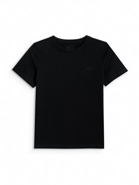 4F 4F T-Shirt BASIC+ Czarny Regular Fit